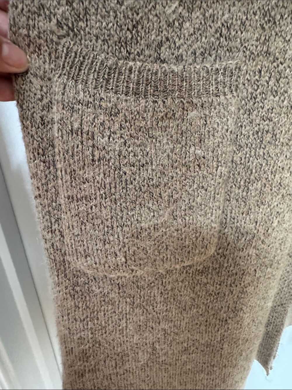 Monteau Taupe Knit sleeveless long cardigan - Picture 5 of 8